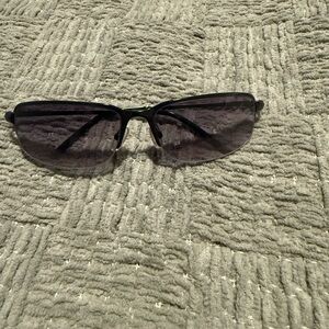 Brooks Brothers Black Semi-Rimless Sunglasses